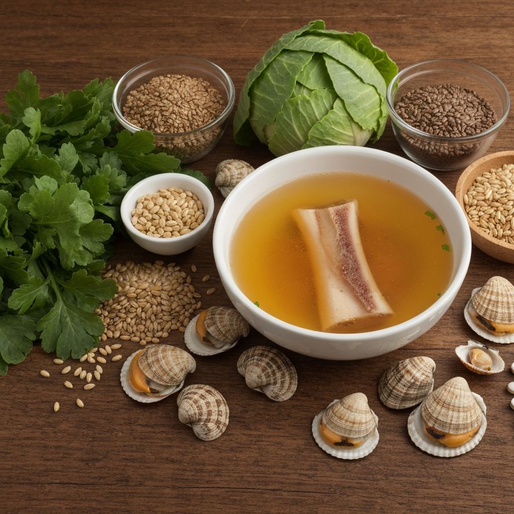 Natural glucosamine sources including bone broth and shellfish